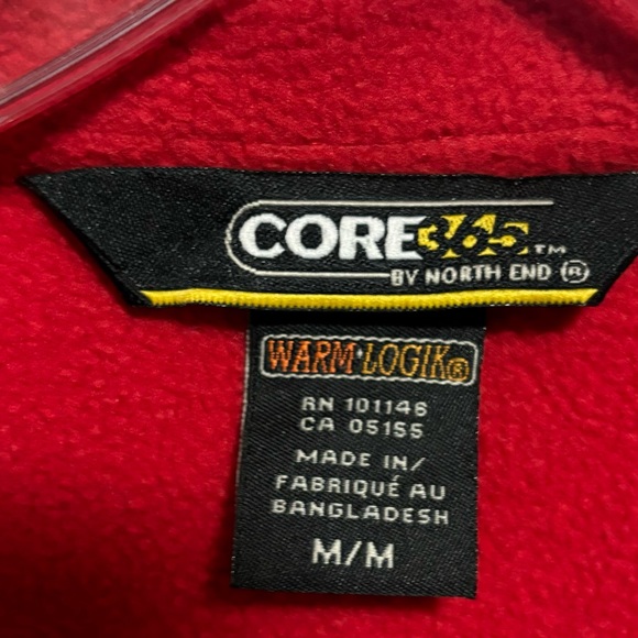 CORE 365 by North End Red Jacket Full Zip Mock Collar M/M LIKE NEW - Picture 5 of 14